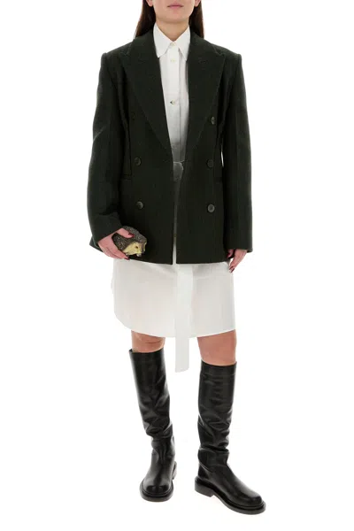 Jw Anderson Abito Chemisier In Popeline Bianco  Donna