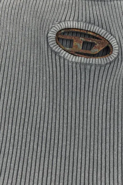 Shop Diesel Grey Stretch Cotton Blend M-clarksviller Top