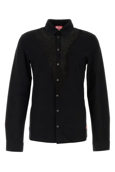 Diesel Unisex Jersey Dévoré Shirt In Black