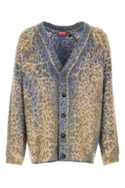 Diesel Men Printed Cotton Blend Cardigan
