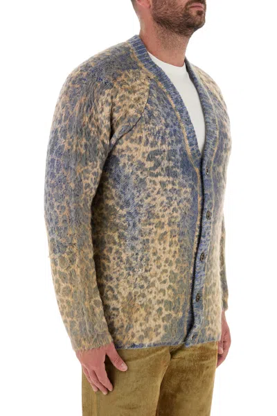 Diesel Men Printed Cotton Blend Cardigan