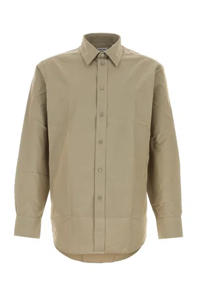 Burberry Poplin Shirt With Long Sleeves And Curved Hem