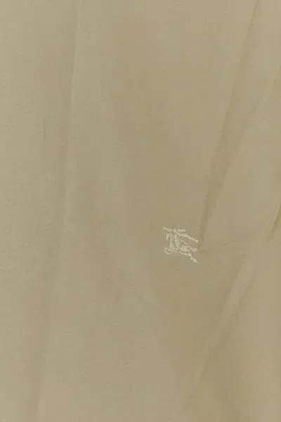 Burberry Poplin Shirt With Long Sleeves And Curved Hem
