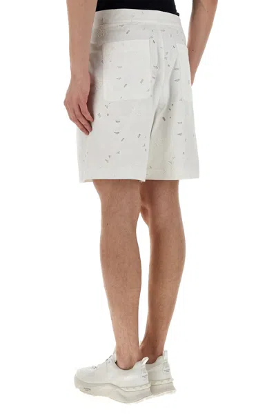 Valentino White Cotton Blend Bermuda Shorts