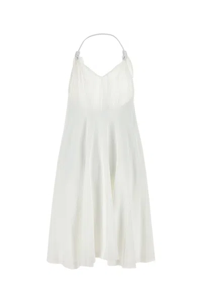 Loewe Women Flamenco Short Dress In White