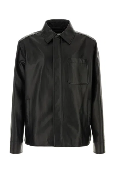 Loewe Embossed Anagram Leather Jacket