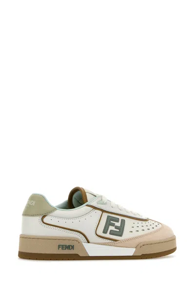 Fendi Woman Sneakers White Size 7 Calfskin