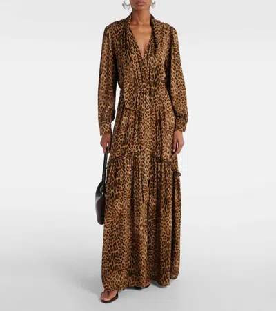 Melissa Odabash Skylar Leopard-print Maxi Dress In Cheetah