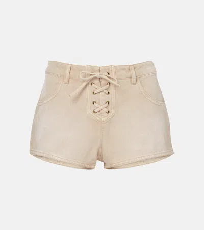 Isabel Marant Tailored Shorts With Belt Loops And Pockets In Ecru