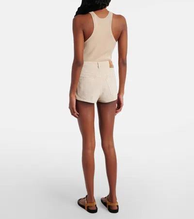 Isabel Marant Tailored Shorts With Belt Loops And Pockets In Ecru