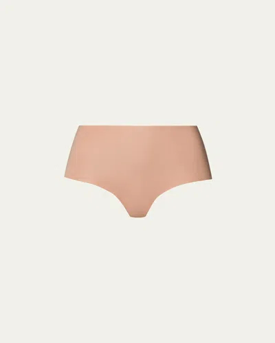 Hanro Invisible Cotton Cotton Blend High Cut Brief In Brown