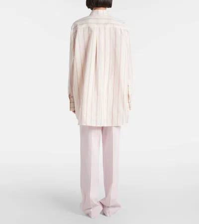 Totême Toteme Striped Cotton Shirt In Beige