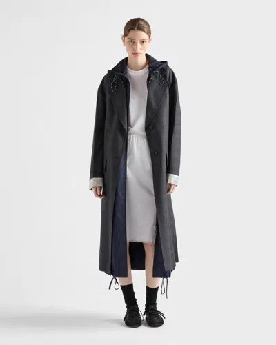 Prada Cotton Jersey Oversized T-shirt In Weiss