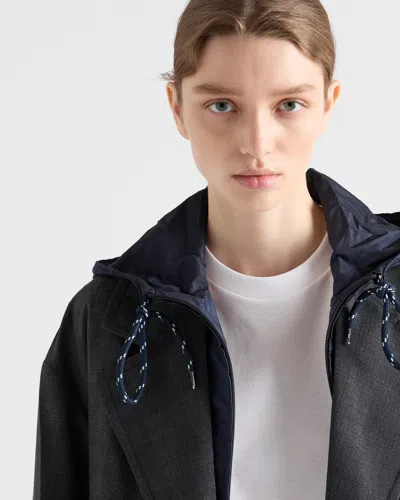 Prada Cotton Jersey Oversized T-shirt In Weiss