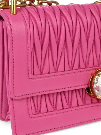 Pre-owned Miu Miu 2010s Matelasse Shoulder Bag In 粉色