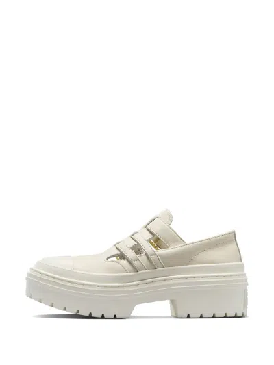 Converse Chuck Taylor All Star Lugged Heel Mary Jane Platform In White