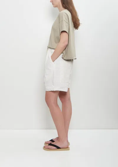 Album Di Famiglia Cotton Canvas Shorts In Milk