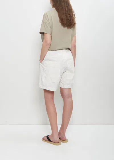 Album Di Famiglia Cotton Canvas Shorts In Milk