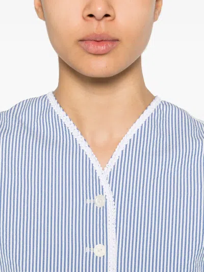 Bode Club Stripe Waistcoat In White