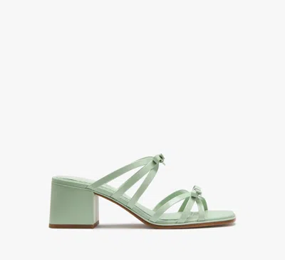 Kate Spade Carolina Patent Block Heel Sandals In Pistachio Ice