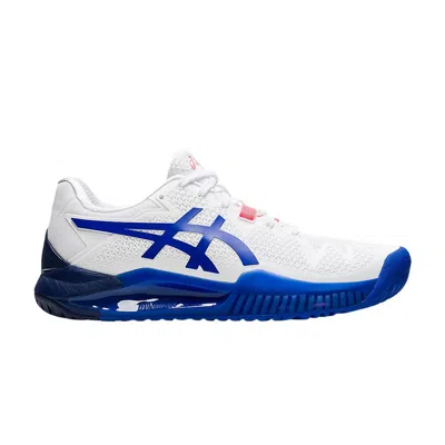Pre-owned Asics Wmns Gel Resolution 8 Wide 'white Lapis Lazuli Blue'