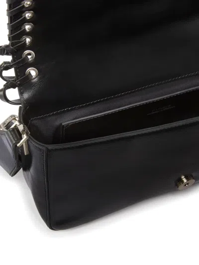Pinko Soft Love Bag Slouchy Shoulder Bag With Fringes In Black
