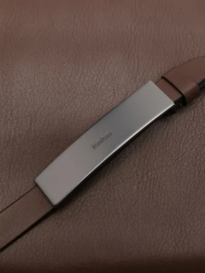 Max Mara Clutch  In Marrone In Braun