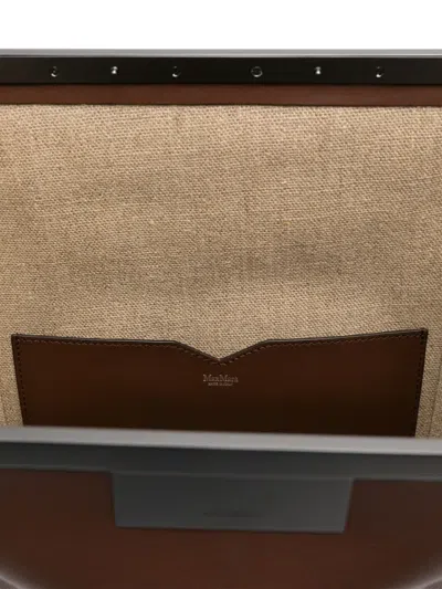 Max Mara Clutch  In Marrone In Braun