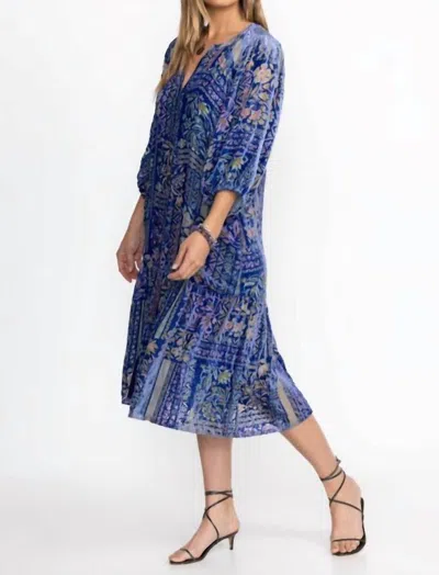 Johnny Was Yoka Burnout Dress In Blue Green In Blue