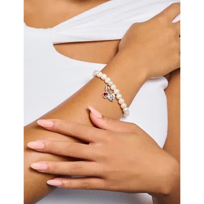 Thomas Sabo Womens Red True Romance Heart Sterling-silver, Lab-grown Ruby And Cubic Zirconia Charm In Red