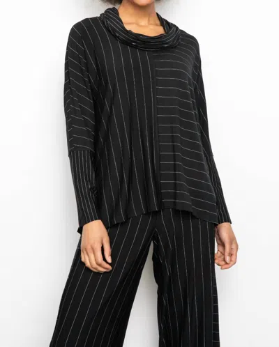 Liv By Habitat Pinstripe Tunic In Black In Black