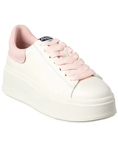 Ash Moon Leather Sneaker In White