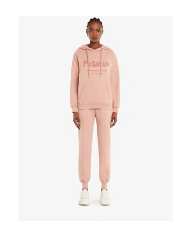 Alexander Mcqueen Logo-print Track Pants In Pink