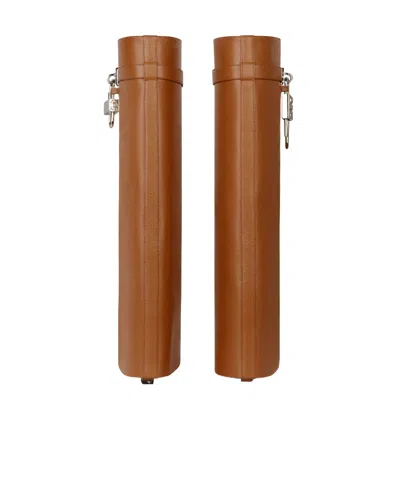 Givenchy Leather Shark Lock Knee High Boots 90 In Brown