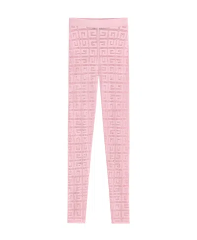 Givenchy 4g Jacquard Leggings In Light Pink