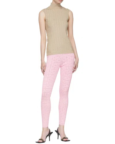 Givenchy 4g Jacquard Leggings In Light Pink