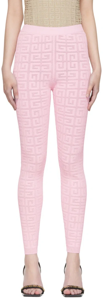 Givenchy 4g Jacquard Leggings In Light Pink