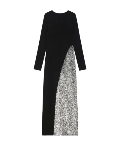 Givenchy Backless Evening Dress With Sequins Embroidered In Black