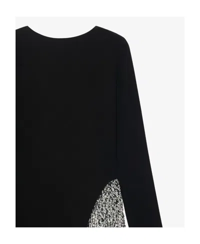Givenchy Backless Evening Dress With Sequins Embroidered In Black