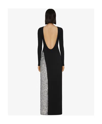Givenchy Backless Evening Dress With Sequins Embroidered In Black