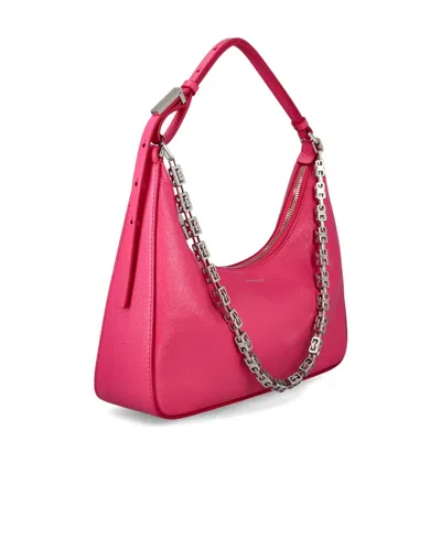 Givenchy Moon Leather Shoulder Bag In Phosphor