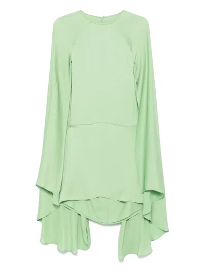 Tom Ford Silk Mini Dress In Green