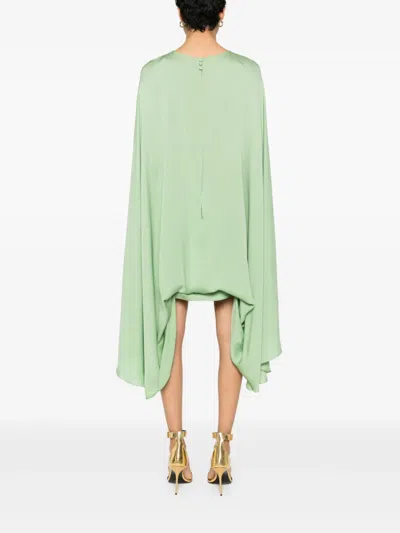 Tom Ford Silk Mini Dress In Green