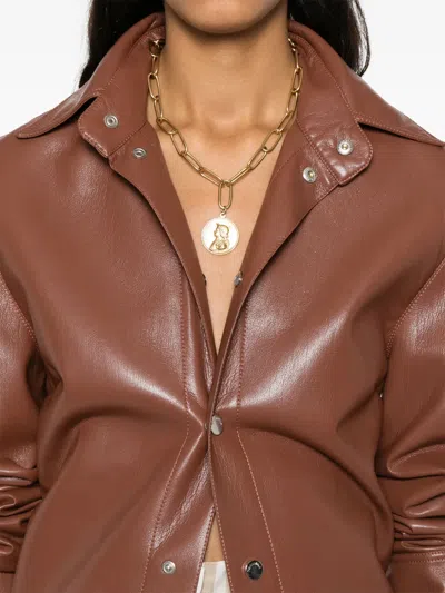 人造皮革衬衫式夹克