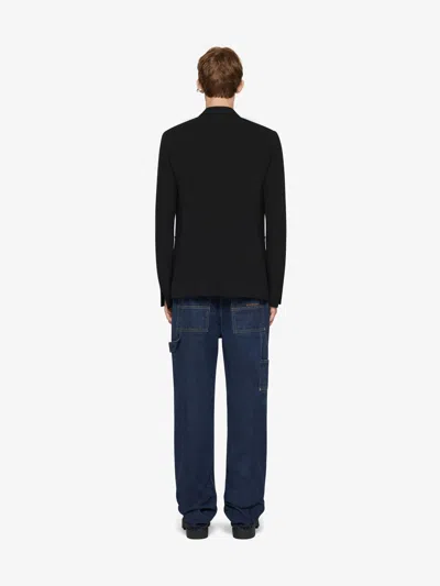 Givenchy Long-sleeved Wool Suit Jacket In Black