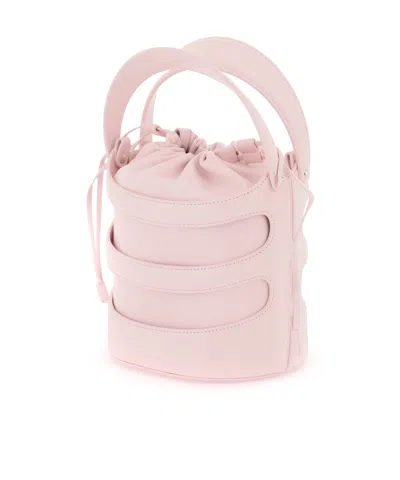 Alexander Mcqueen Women's Pastel Leather The Rise Bucket Bag In Pink