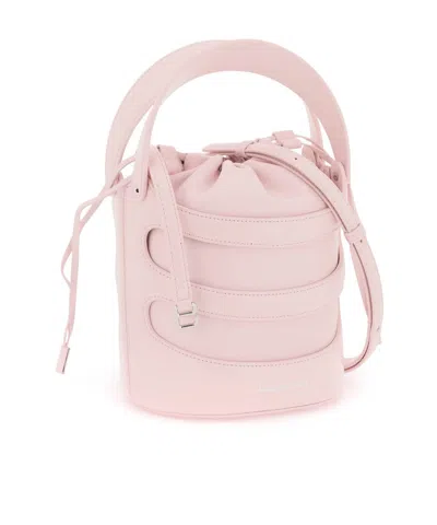 Alexander Mcqueen Women's Pastel Leather The Rise Bucket Bag In Pink