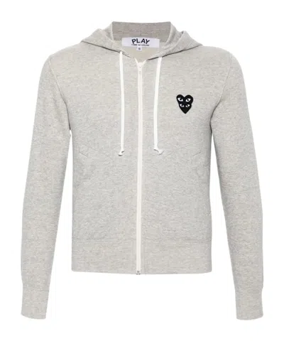 Comme Des Garçons Play Sweatshirt Double Black Emblem In Mulanghui