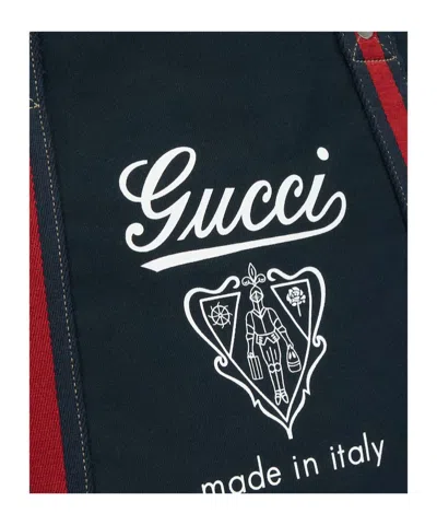 Gucci Medium Printed Canvas Bag With Web In Dark Brown