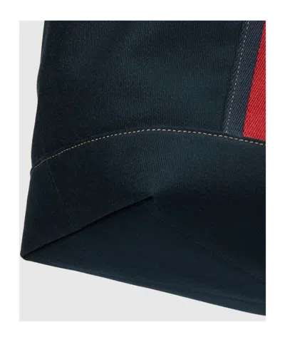 Gucci Medium Printed Canvas Bag With Web In Dark Brown